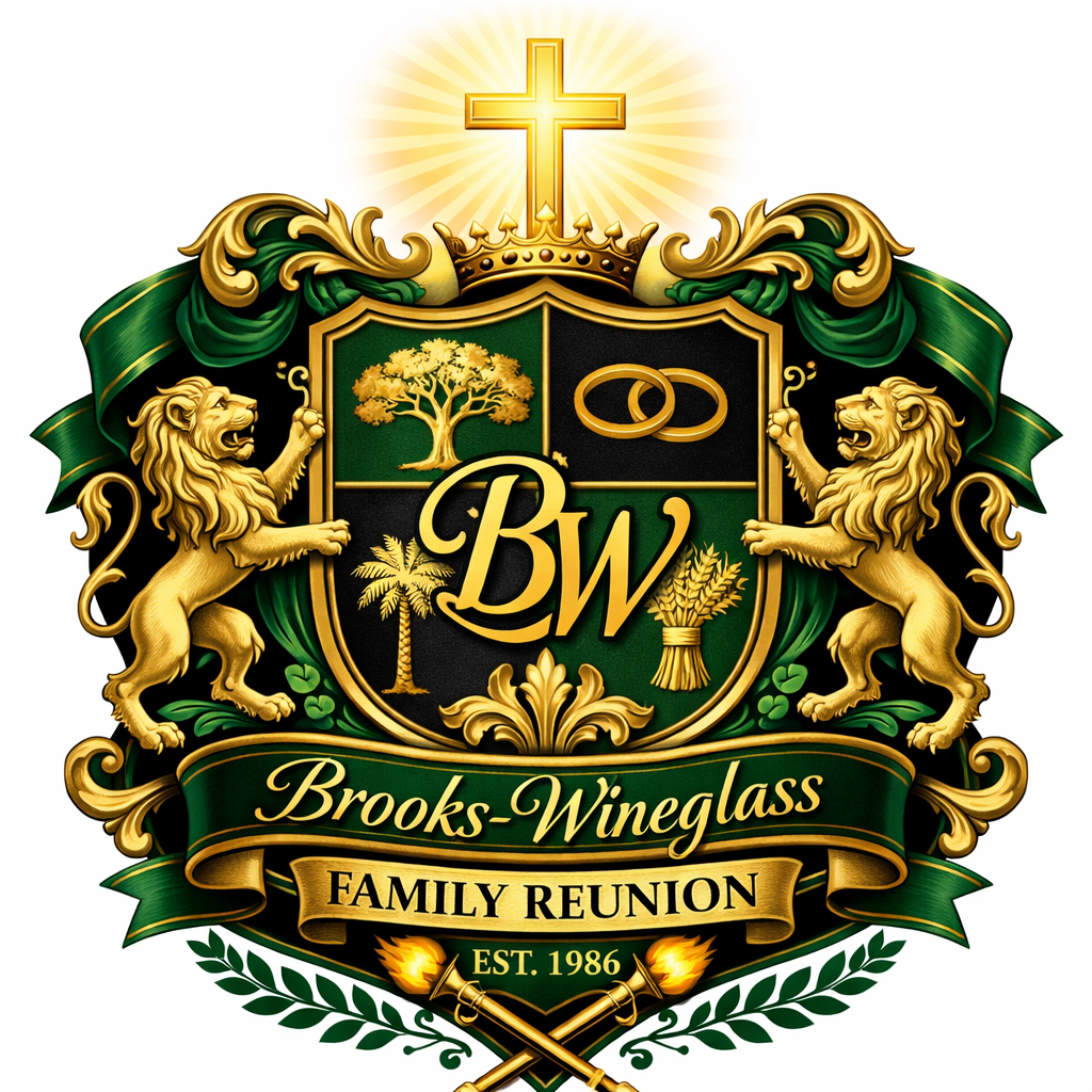 Brooks-Wineglass Family Reunion crest — Est. 1986
